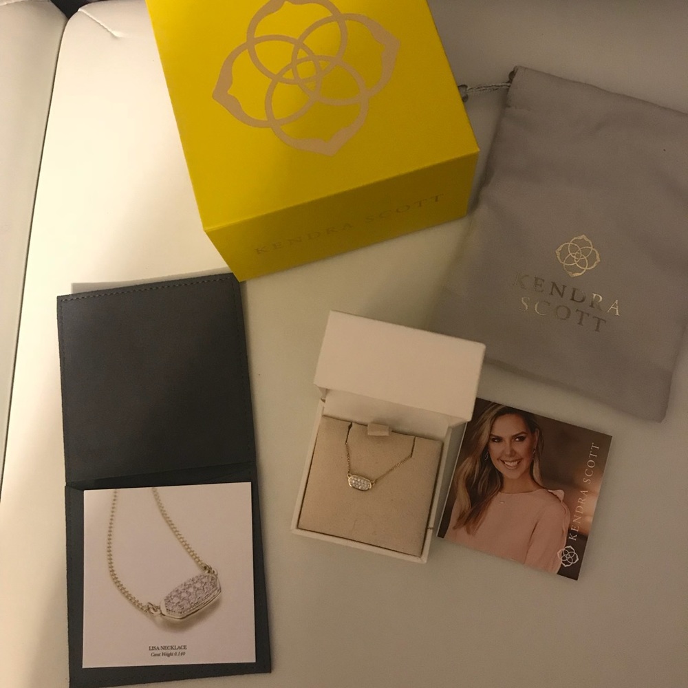 New w Tags. Kendra Scott DIAMOND “Lisa” NECKLACE